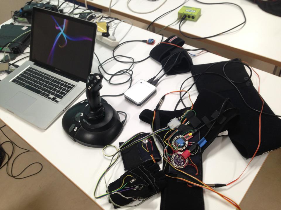 Wearable prototype #2 and josystick